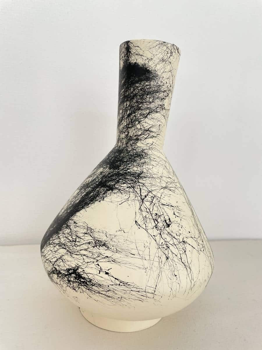 Royal noir blanc vase