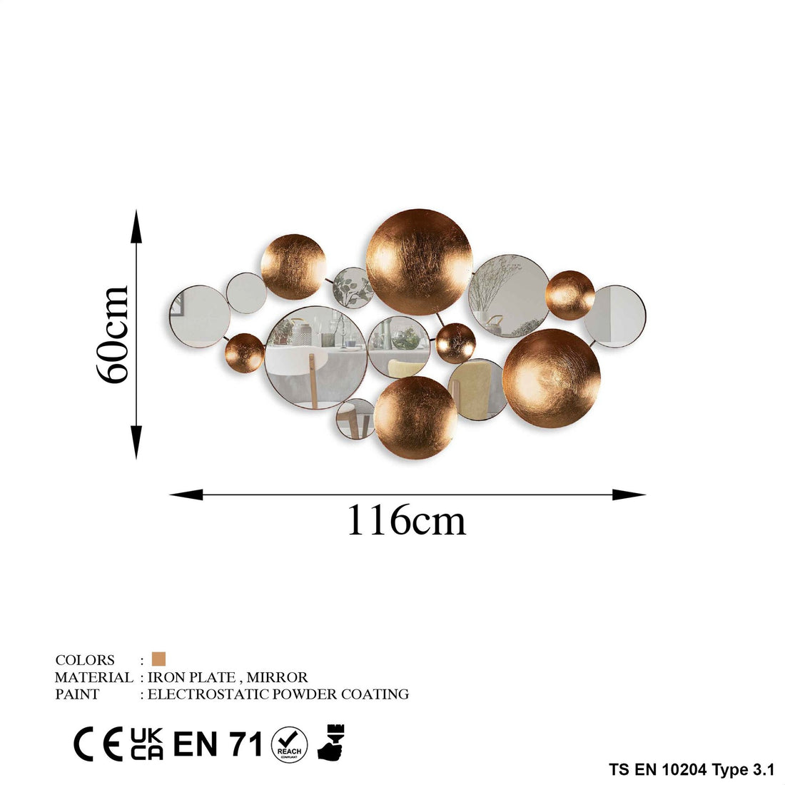 Accessoire mural en métal décoratif Infinity - 2