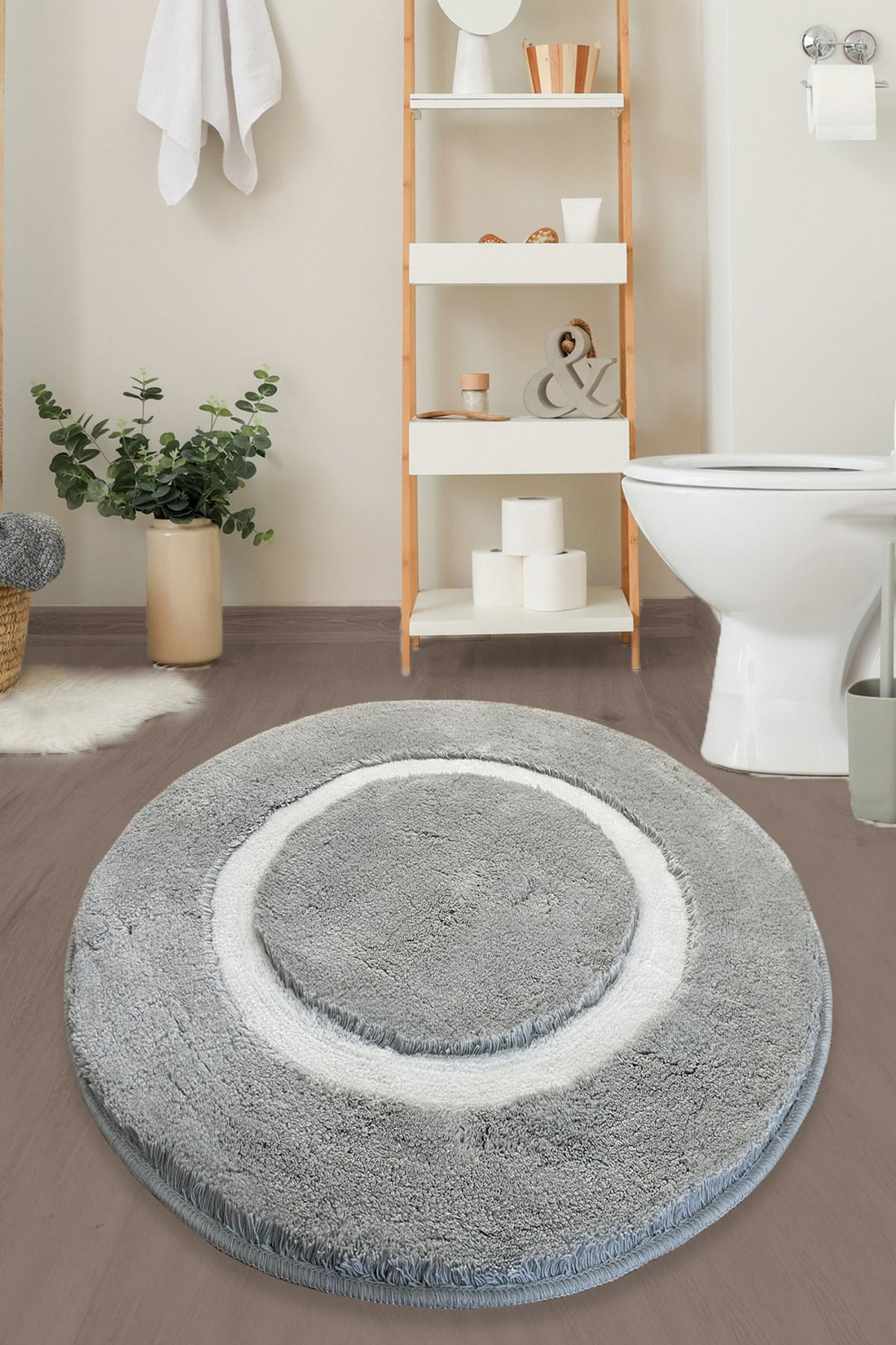 Bathmat en acrylique Quadrato Frame - Grey 90
