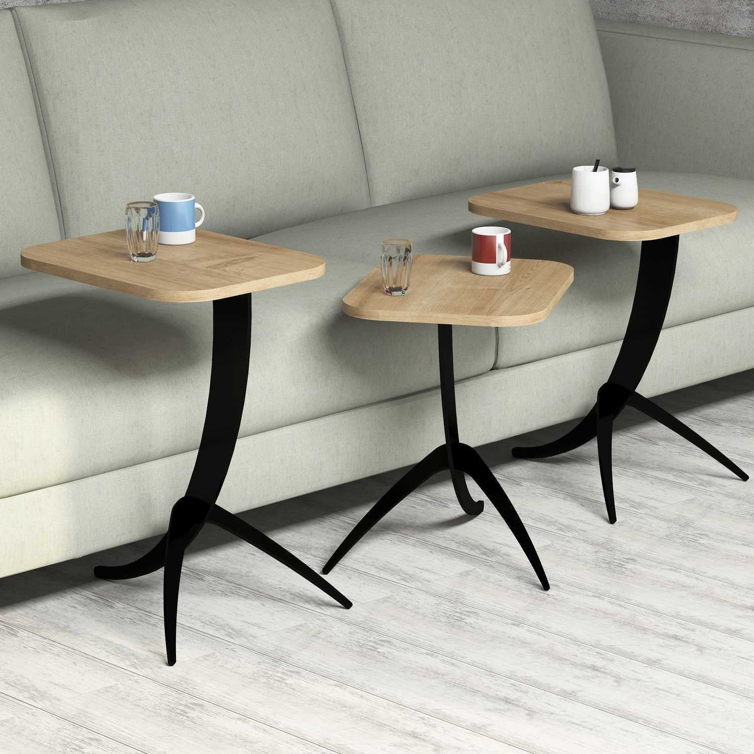 Table de nidification (3 pièces) Pion - Oak