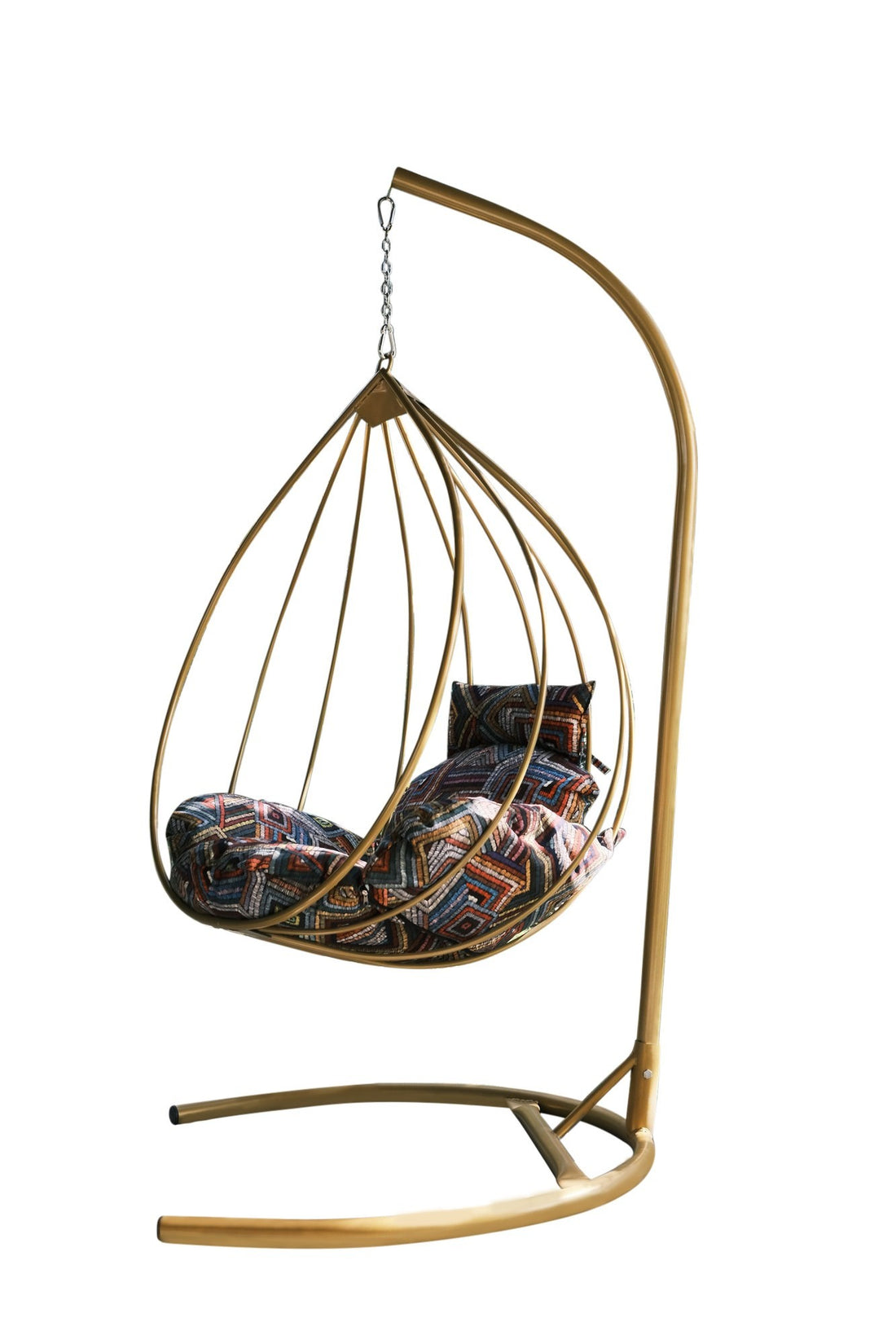 Chaise de balançoire unique de jardin Damla - Multicolor