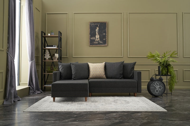 Canapé d'angle Aydam Left - Anthracite