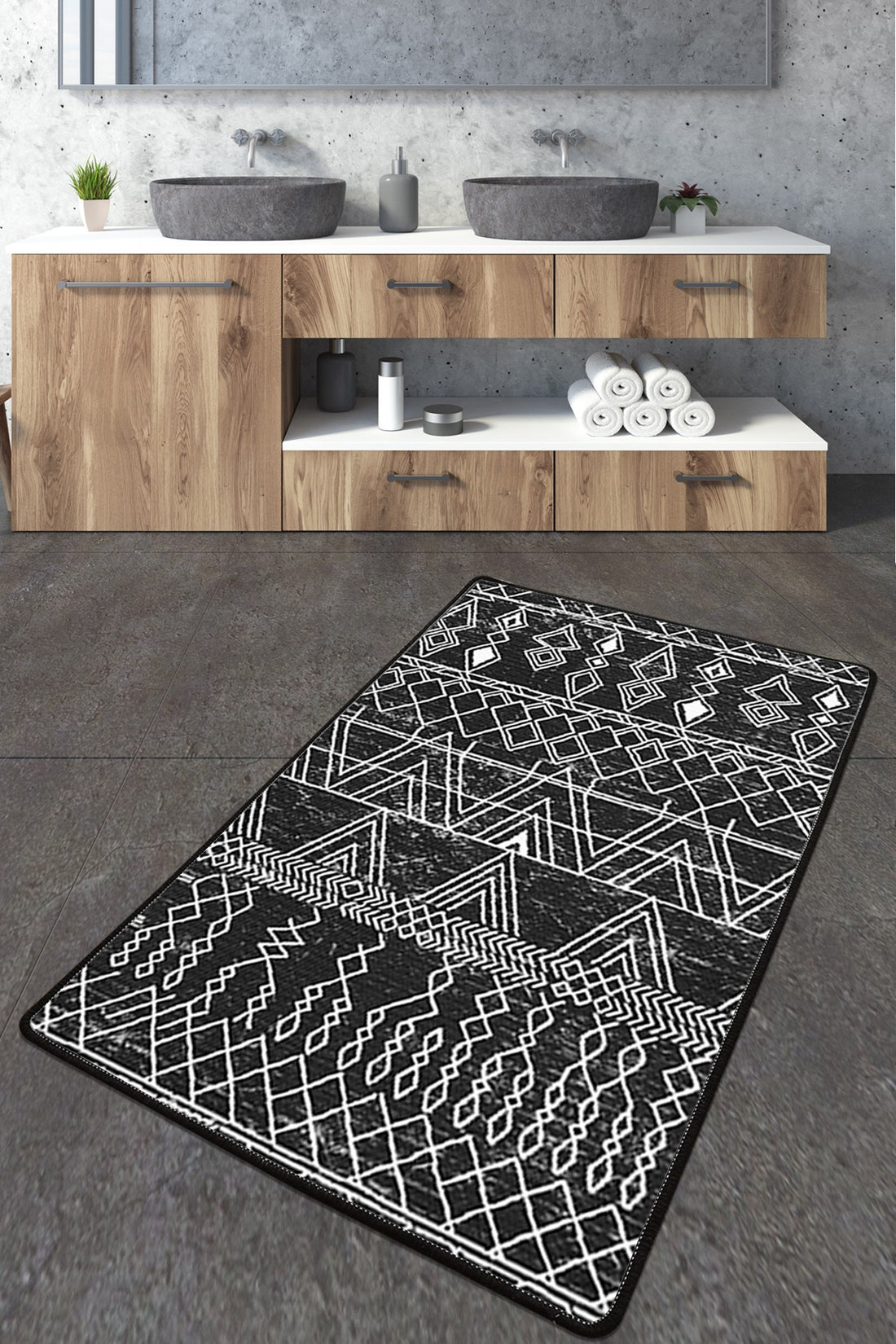 Tapis de bain Straordinario Black Djt 70x120