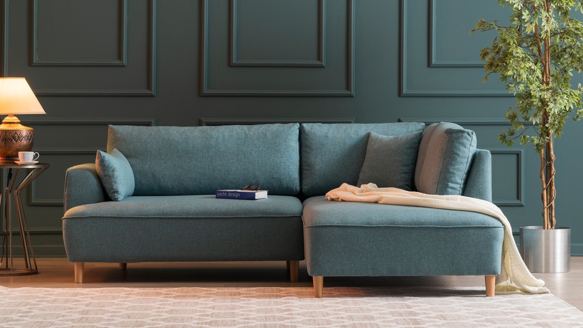 Canapé d'angle Felix Extra Soft Corner Sofa Right - Turquoise