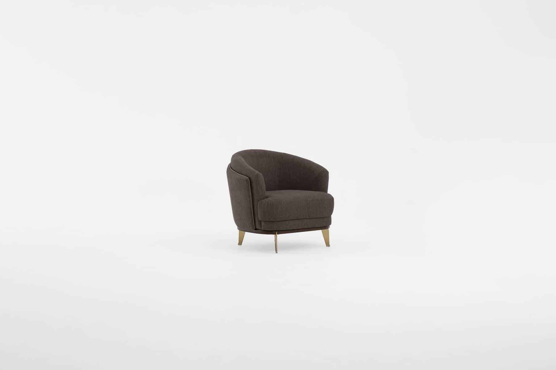 Violet Fauteuil Bergère marron