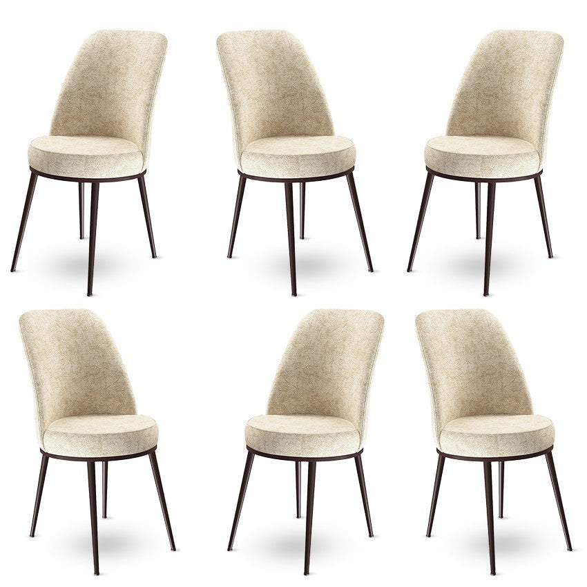Ensemble de chaises (6 pièces) Dexa - Cream, Brown