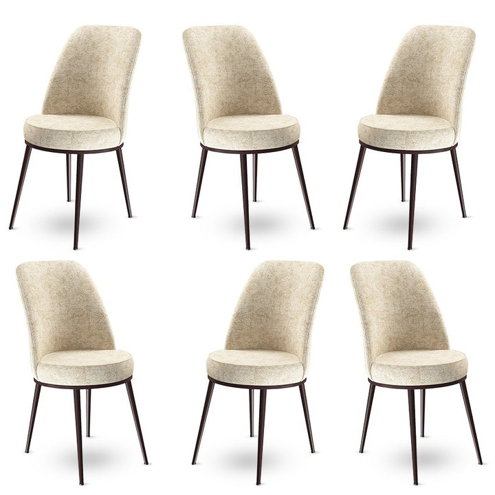 Ensemble de chaises (6 pièces) Dexa - Cream, Brown