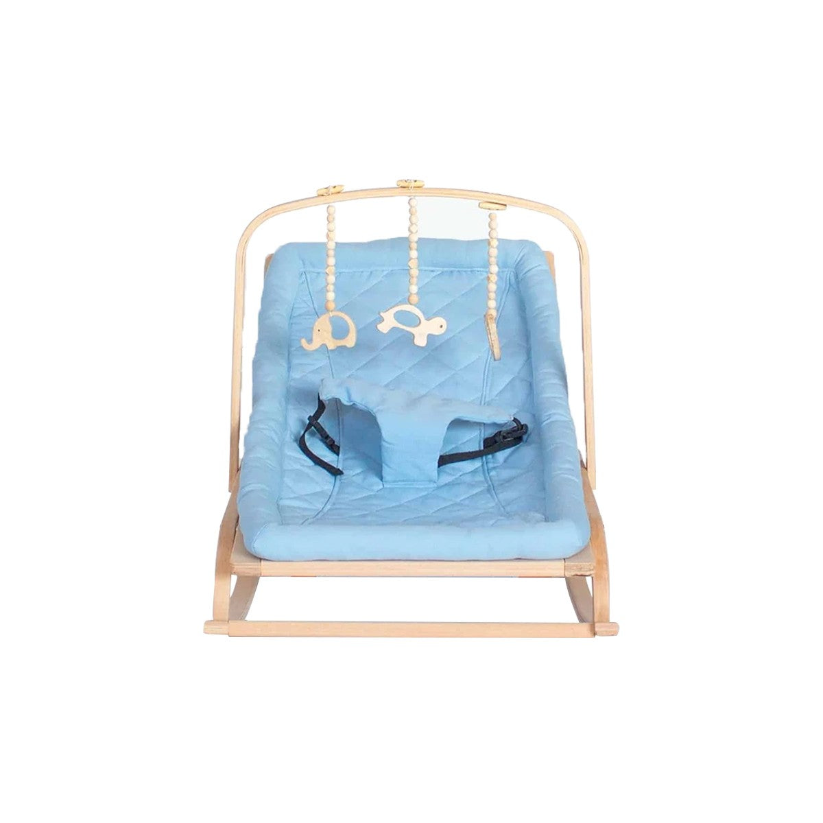Transat bébé bois ajustable + Avec 3 jouet en bois