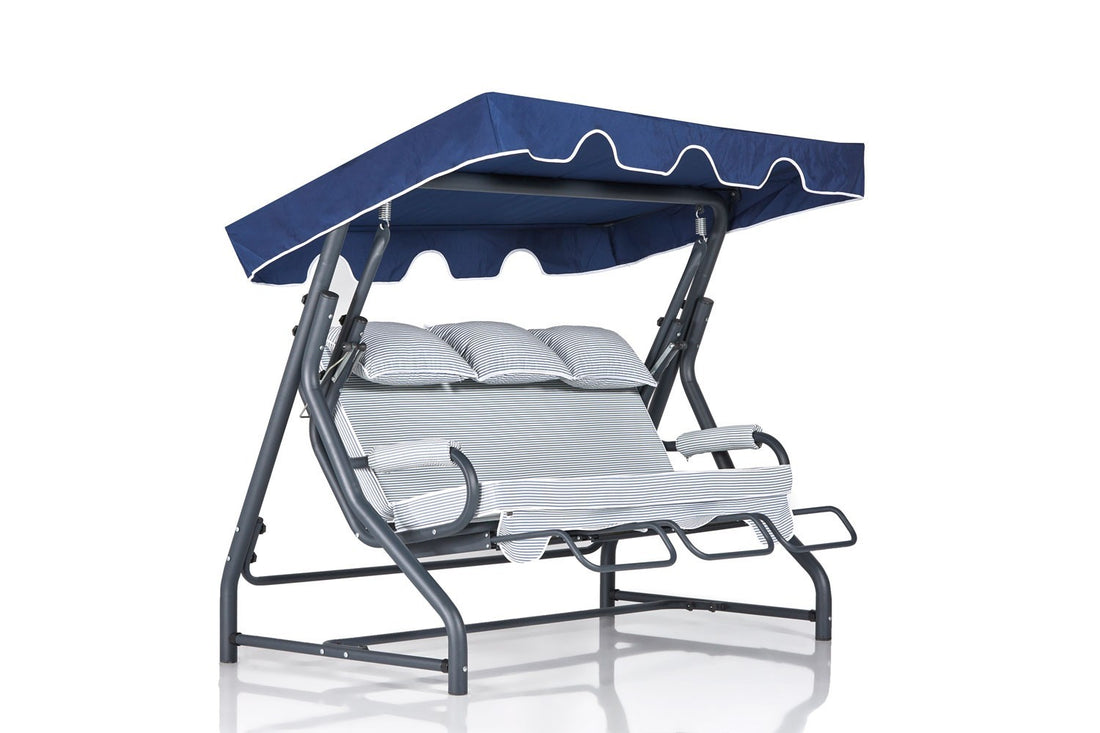 Chaise swing triple jardin Salvia 1 - Multicolor
