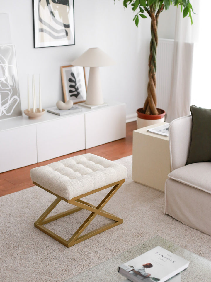 Pouf Altin Capraz - Cream