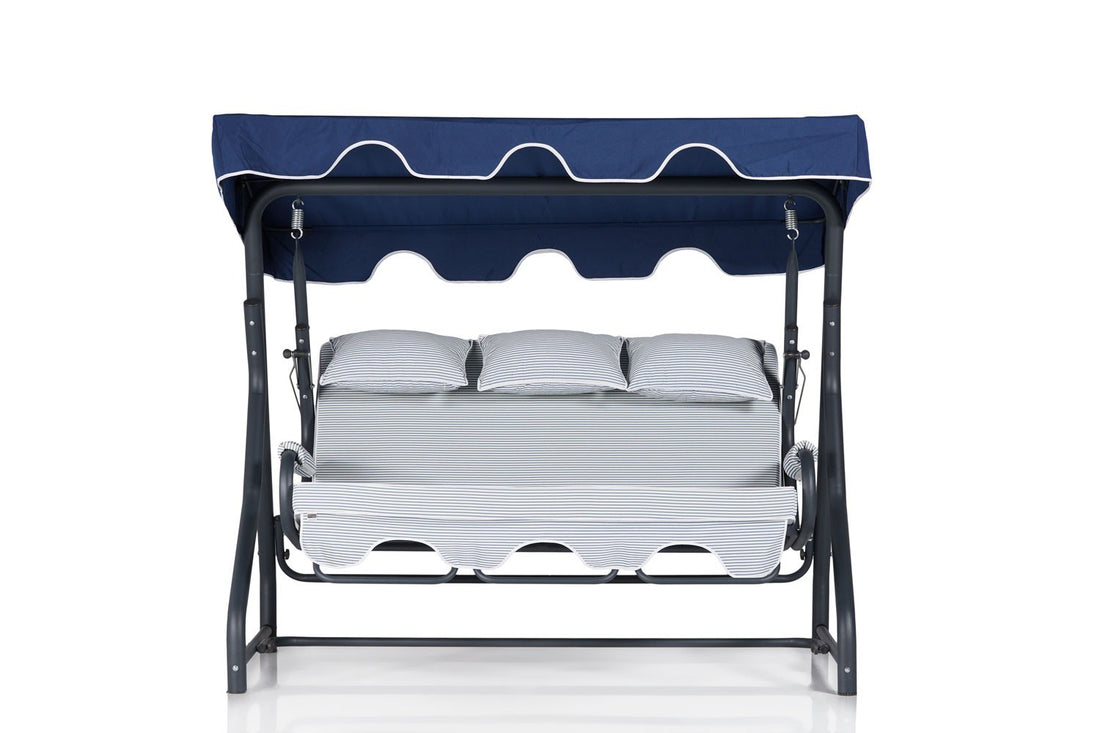 Chaise swing triple jardin Salvia 1 - Multicolor