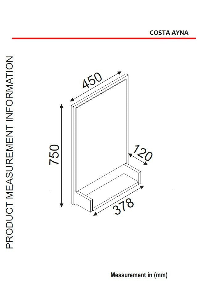 Miroir décoratif en aggloméré Costa