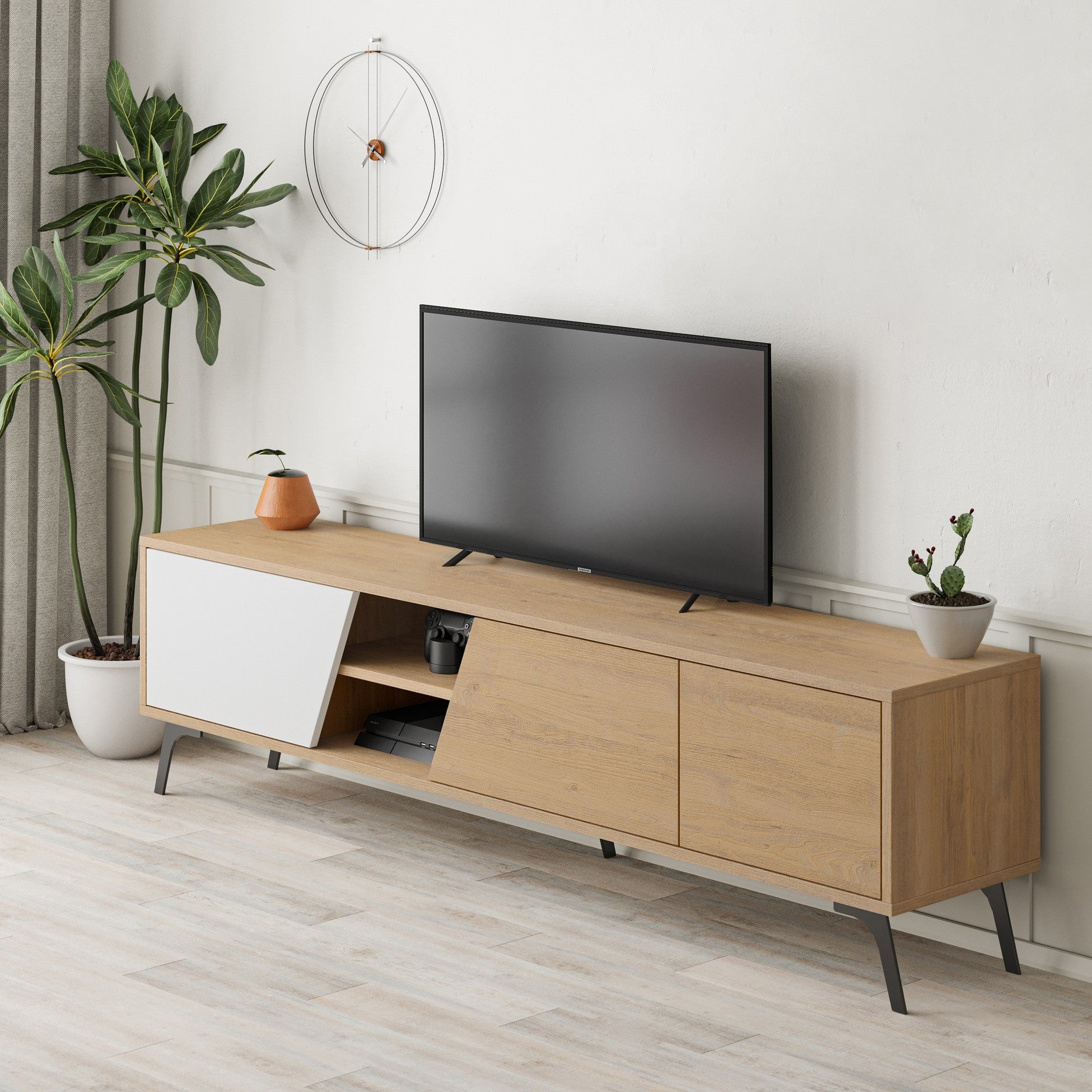 Meuble TV Fiona - Oak, White