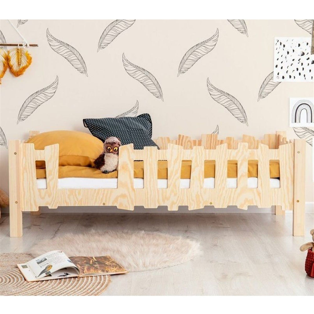 Lit cabane enfant Jupiter ,bois 90x190cm