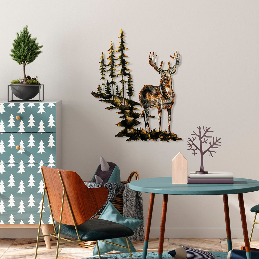 Accessoire mural en métal décoratif Deer 3