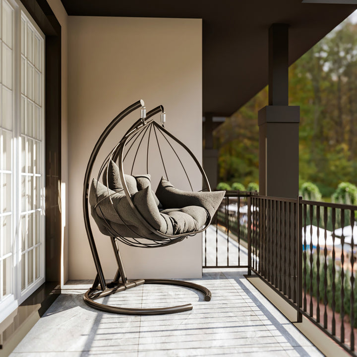 Jardin Double Swing Fix Hanedan - Anthracite