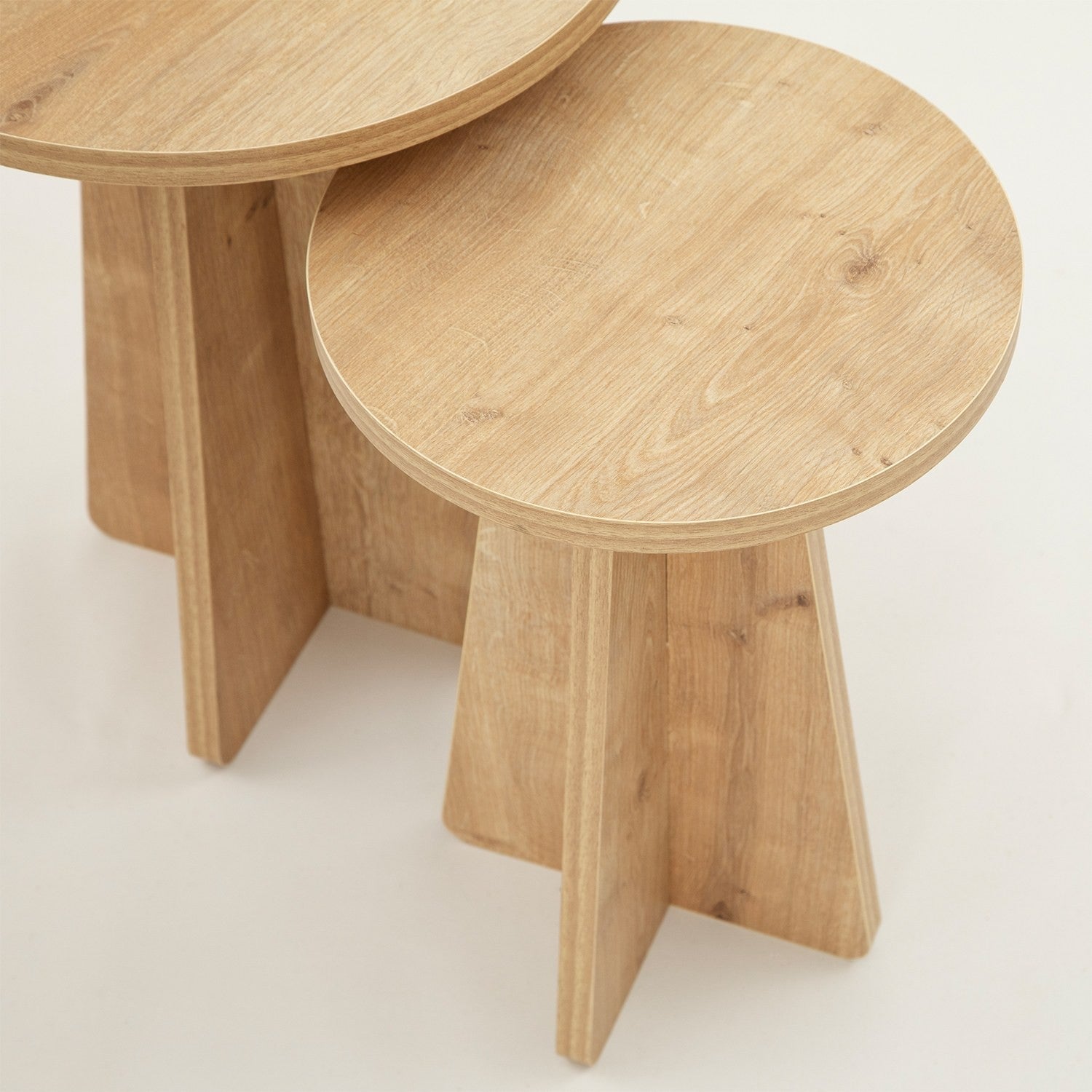 Table gigogne (2 pièces) Mushroom - Sapphire Oak