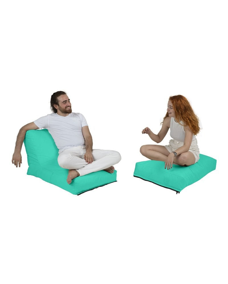 Sac de haricots de jardin Siesta Sofa Bed Pouf - Turquoise