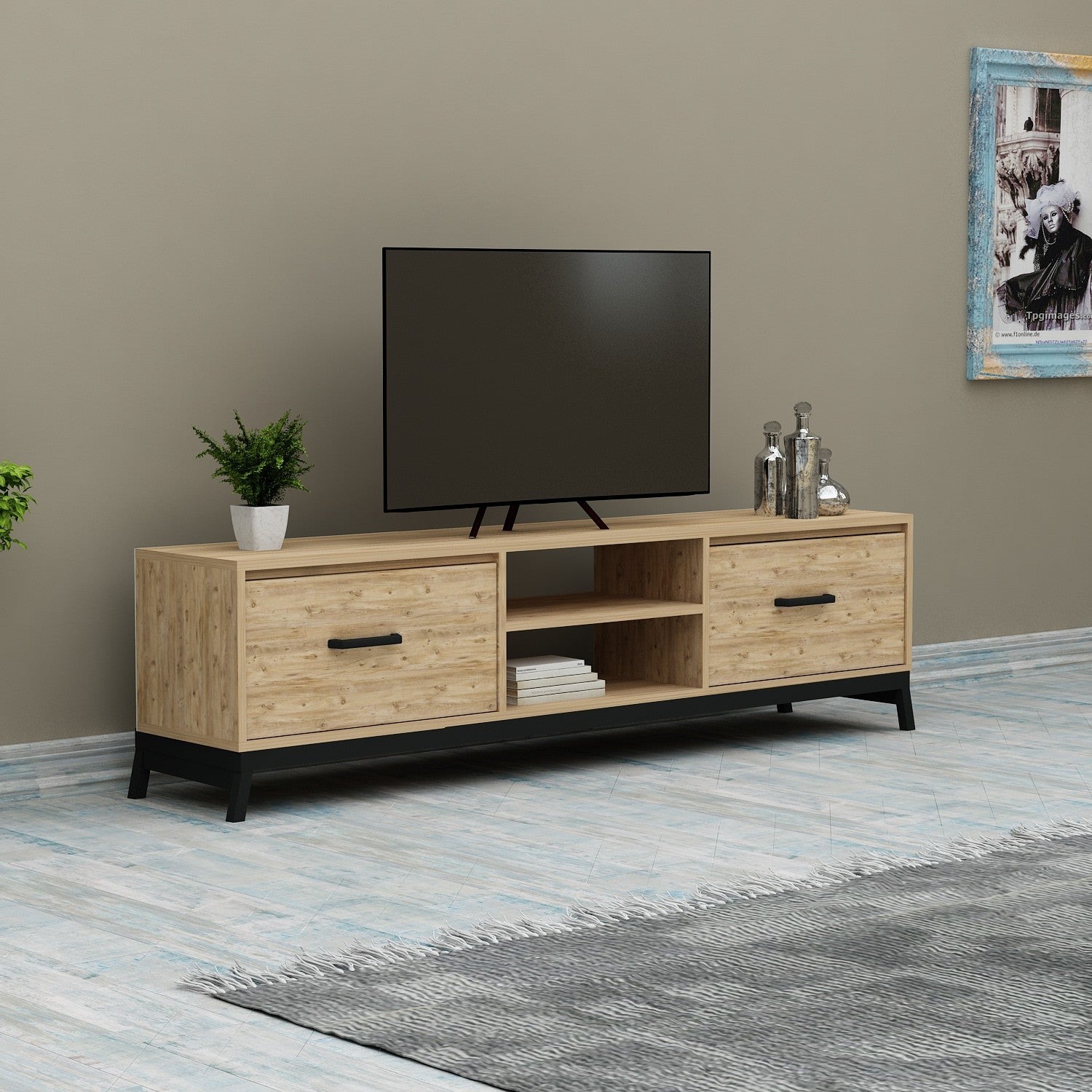 Meuble TV Retro Feza Atlantic Pine