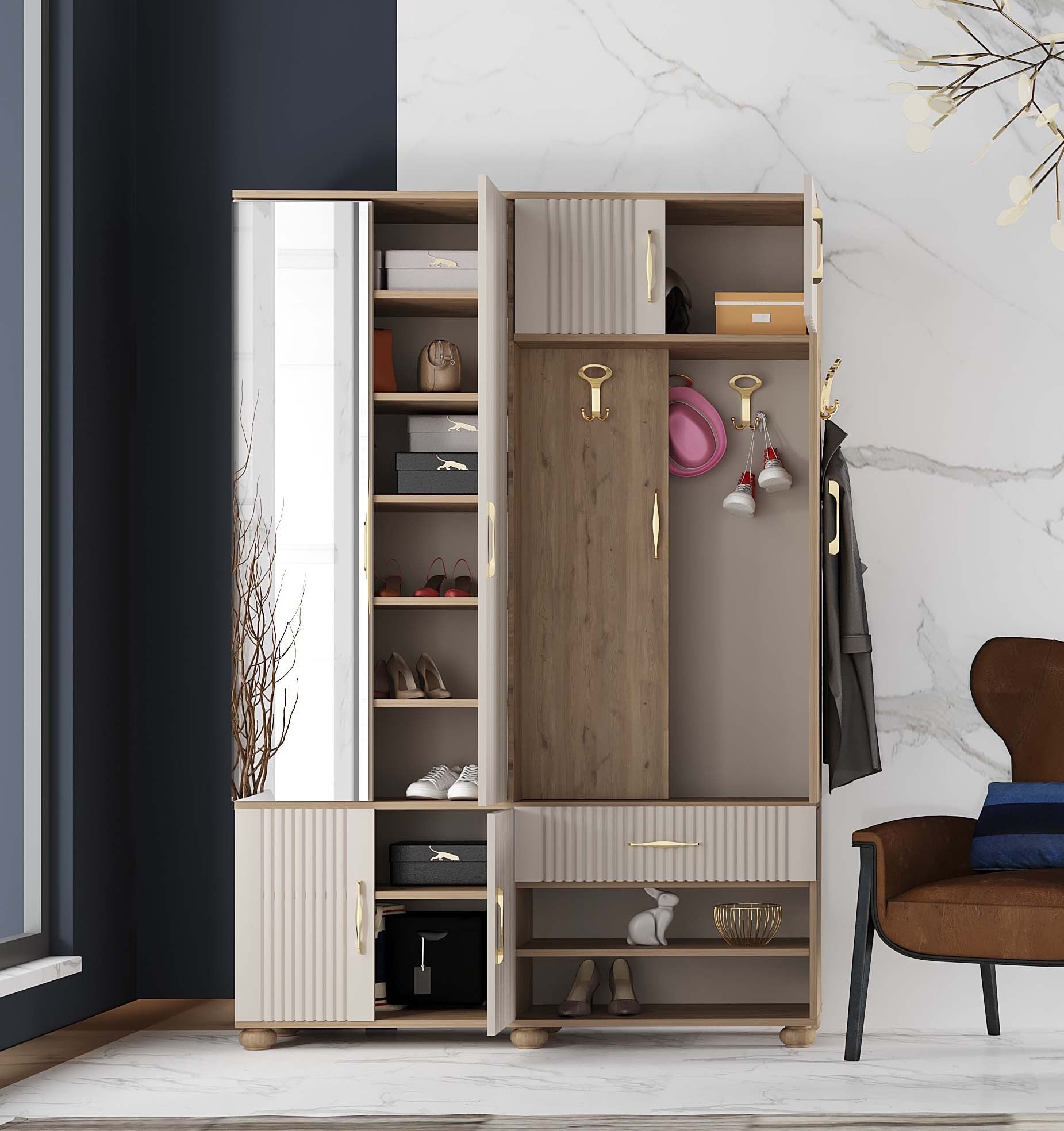 Petunya vestiaire d'entrée