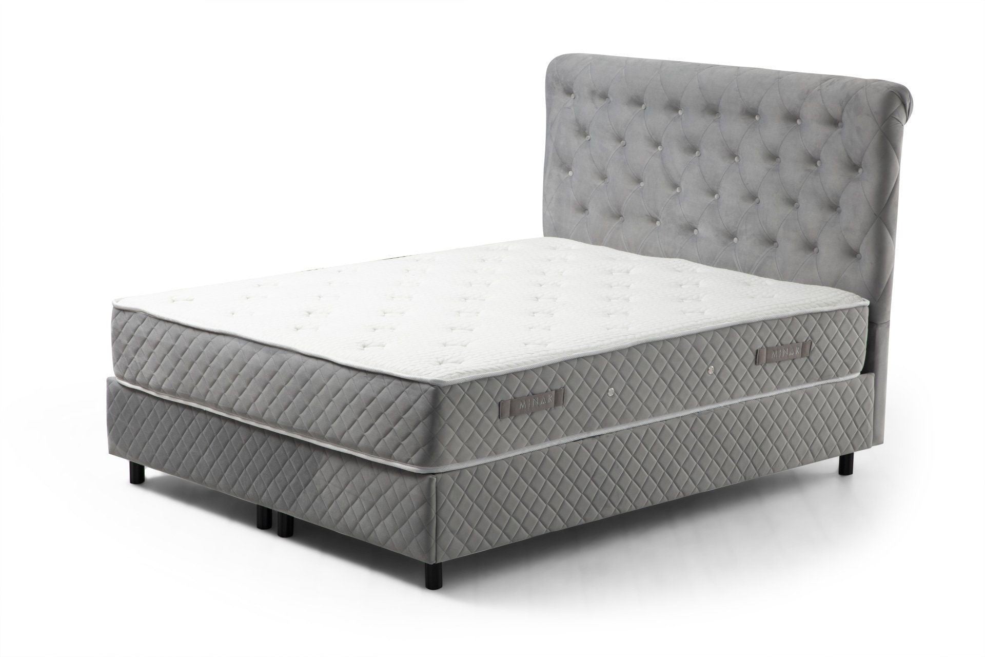 Base de lit double et tête de lit Sonata 160 x 200 - Grey