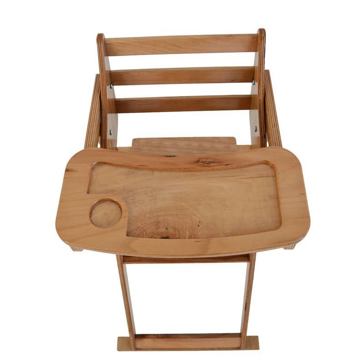 Chaise Haute Bébé Bois avec plateau