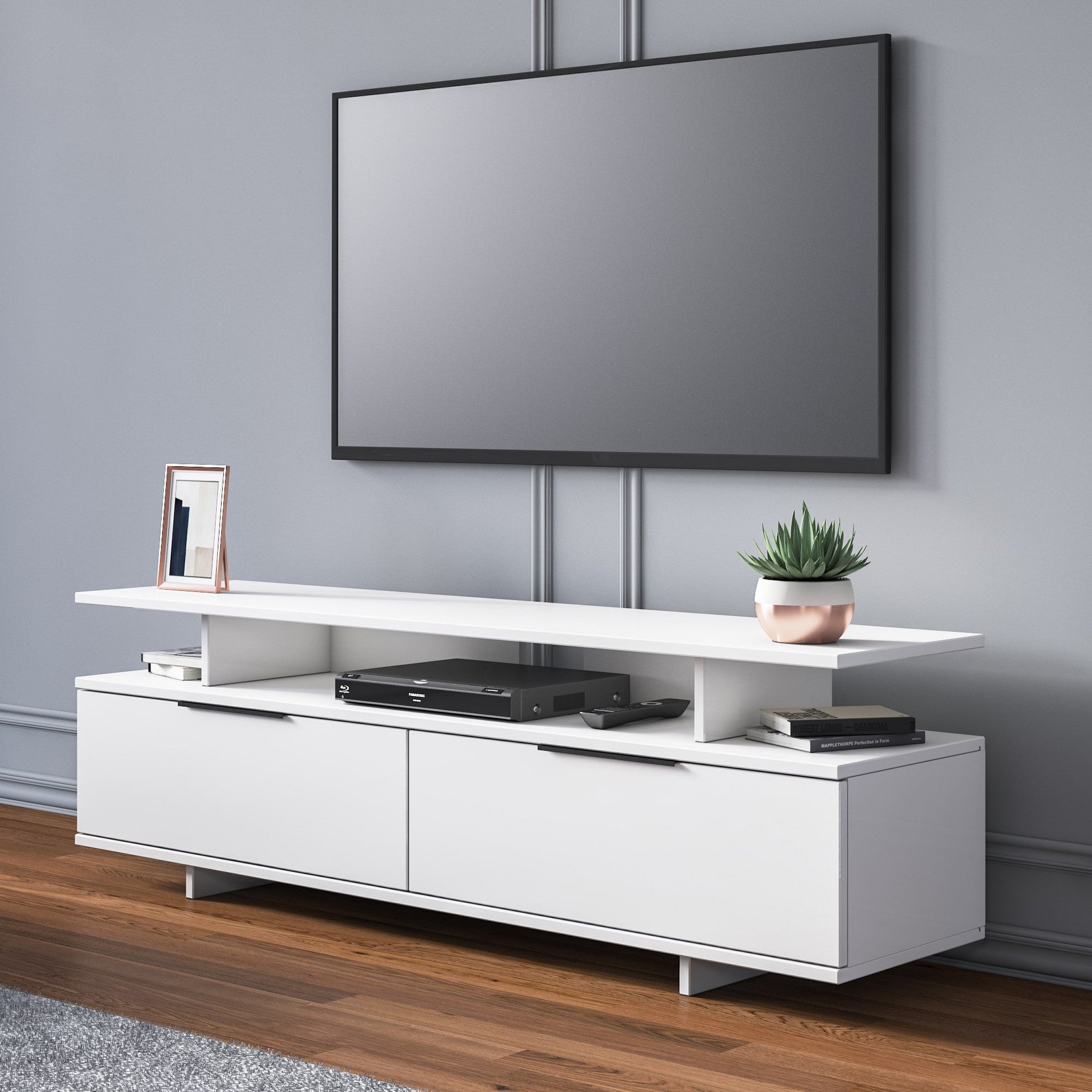 Meuble Tv 2 Portes Dream Blanc 150cm