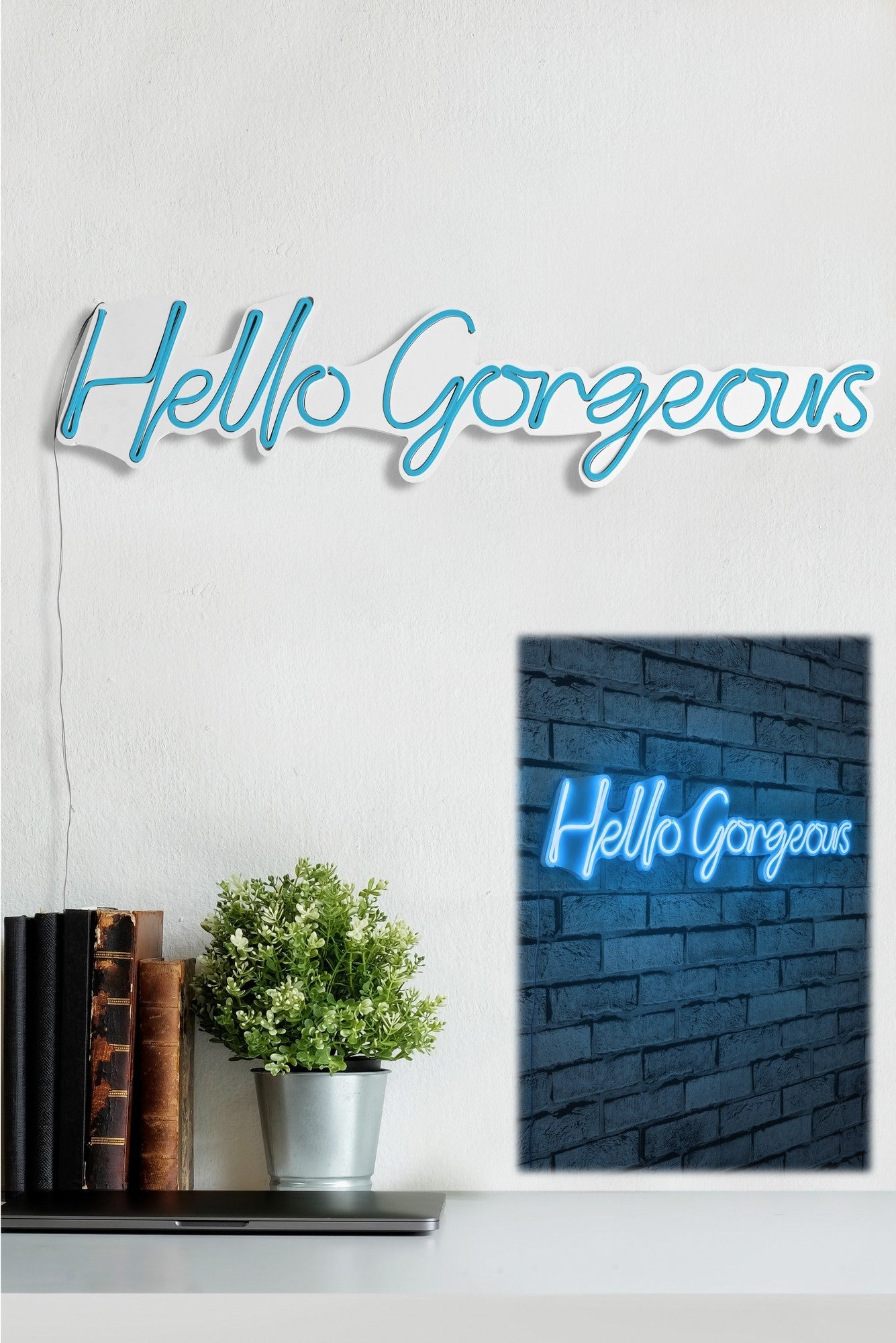 Éclairage LED en plastique décoratif Hello Gorgeous - Blue