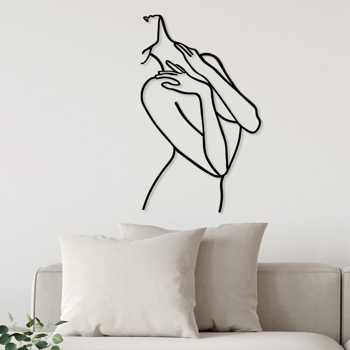 Accessoire mural en métal décoratif Woman Lines