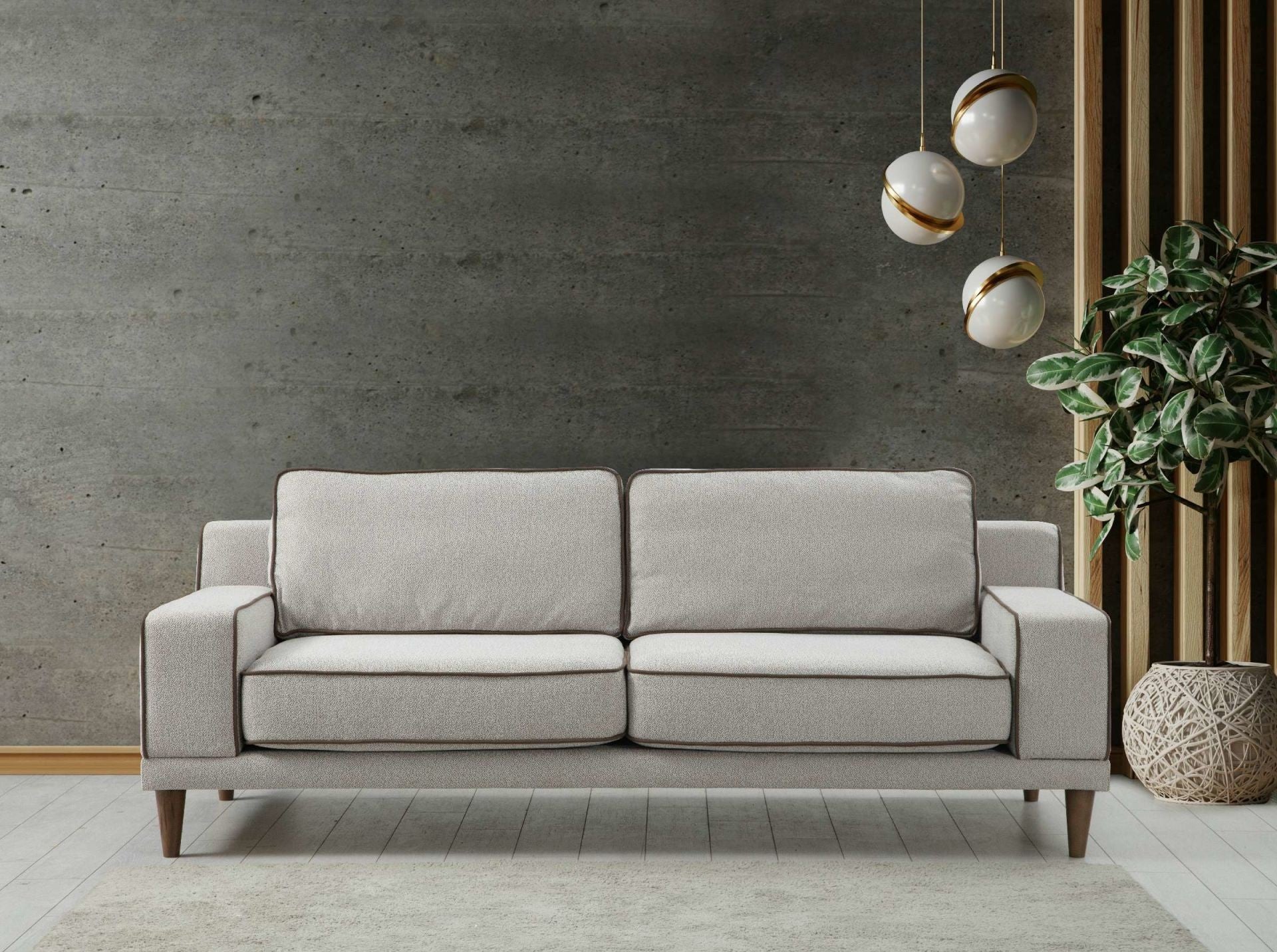 Canapé à 3 places Noir 3 - Brown