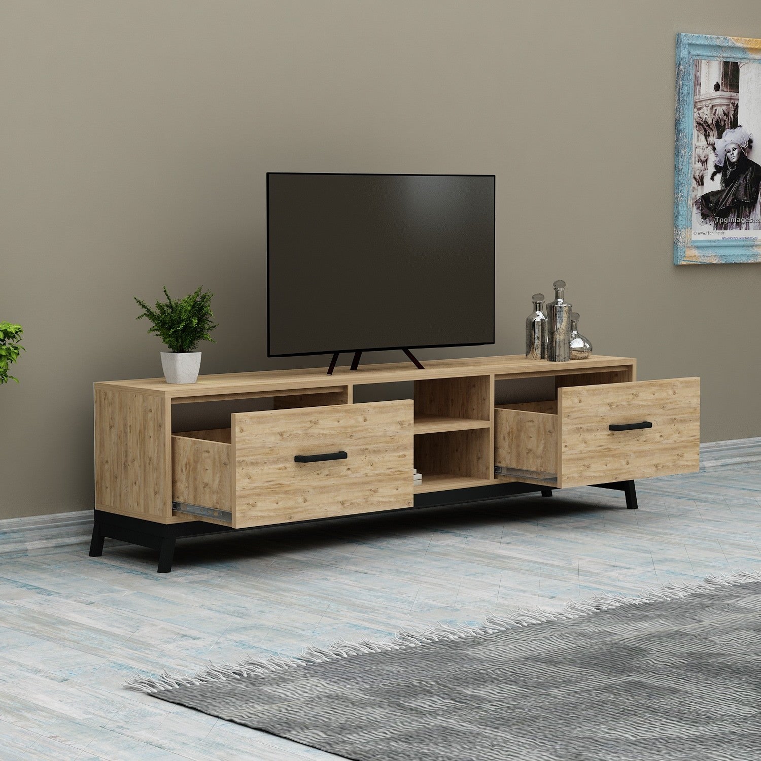 Meuble TV Retro Feza Atlantic Pine
