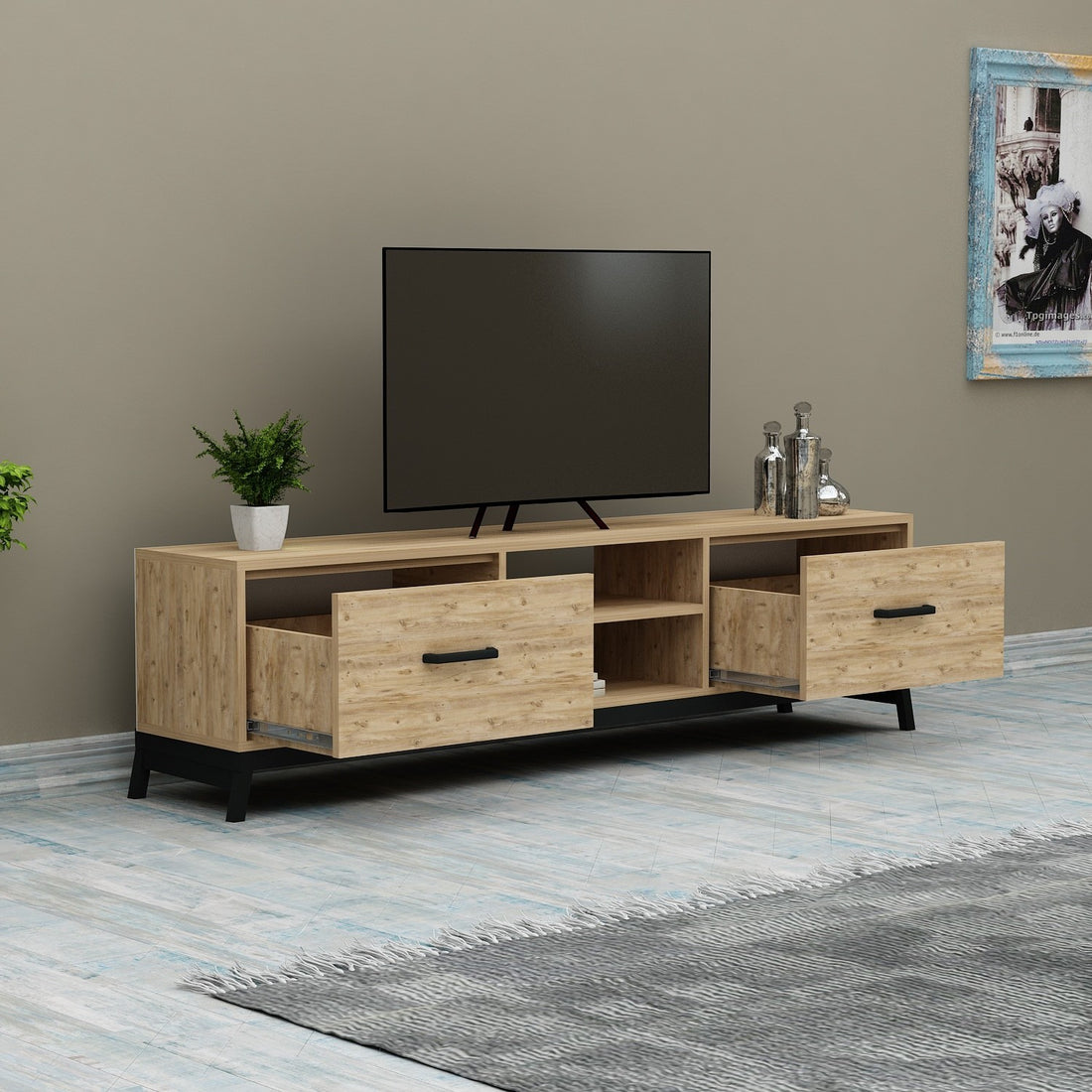 Meuble TV Retro Feza Atlantic Pine