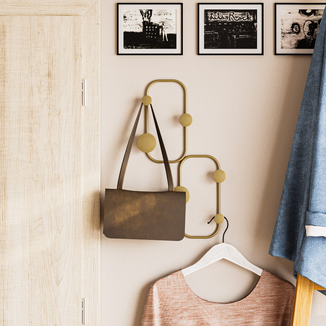 Crochet mural en métal Ladybug-A