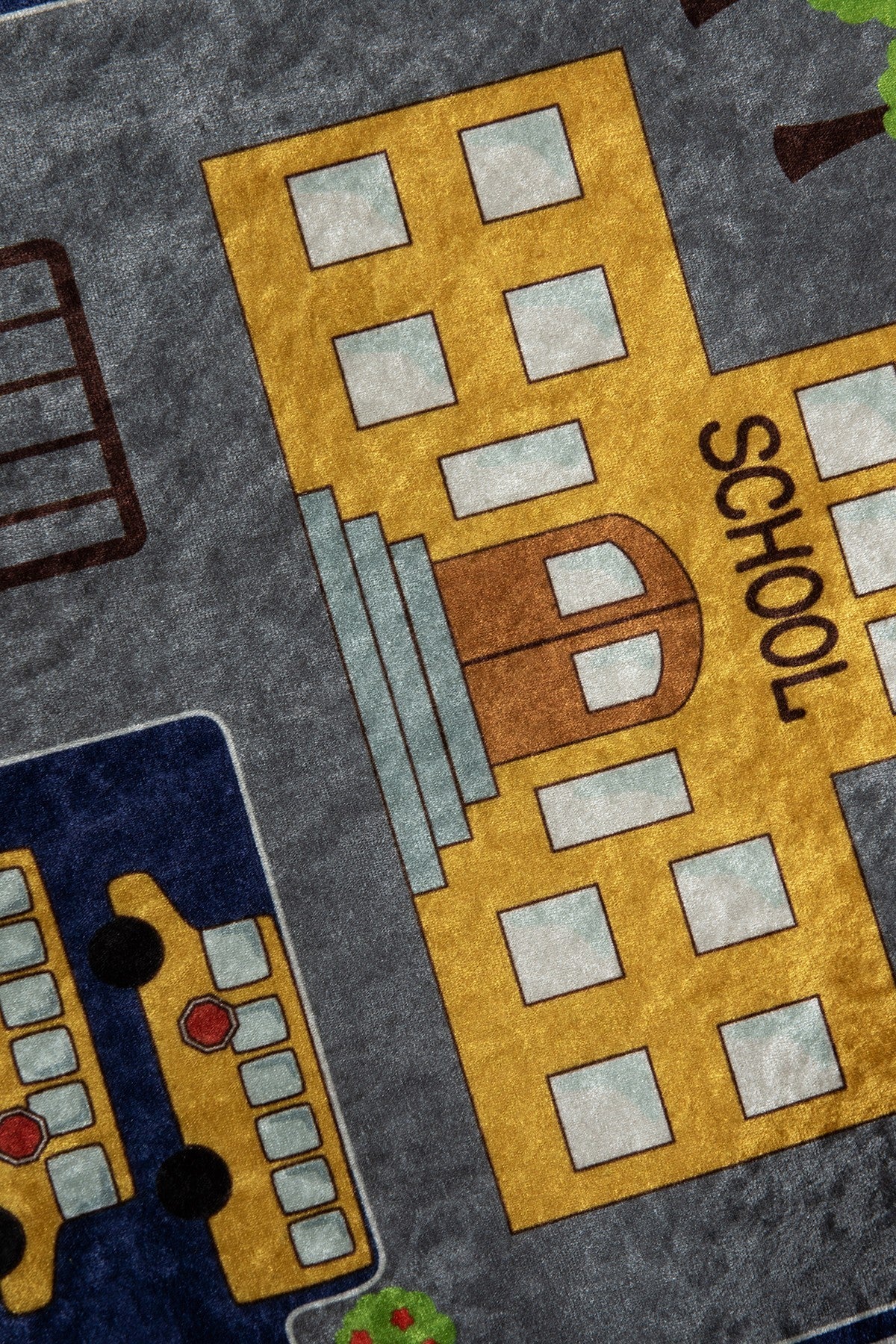 Tapis (140 x 190) Small Town - Grey