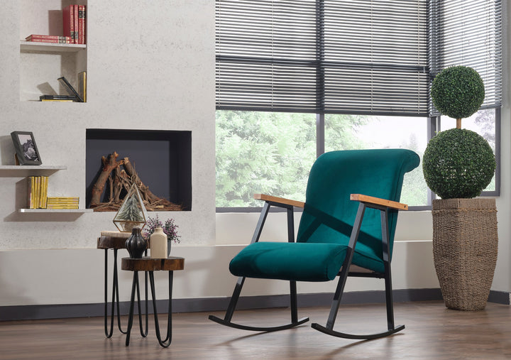 Fauteuil à bascule Yoka - Petrol Blue