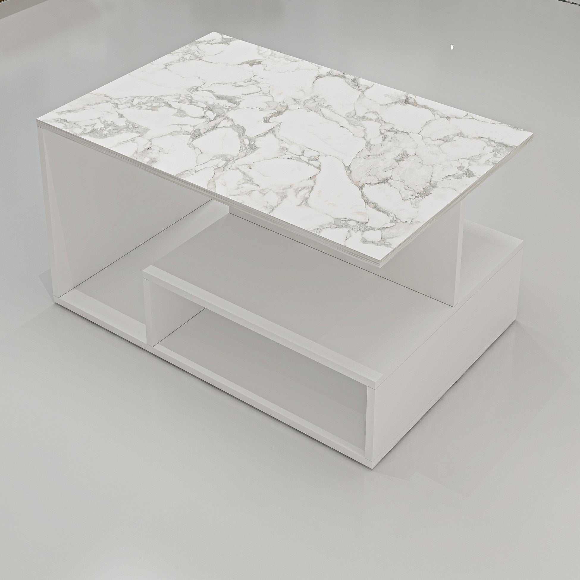 Table basse Vera - White, Marble