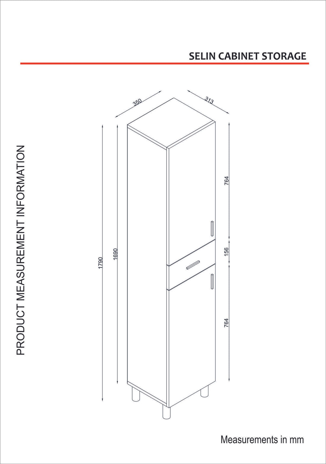 Armoire de toilette Selin - White