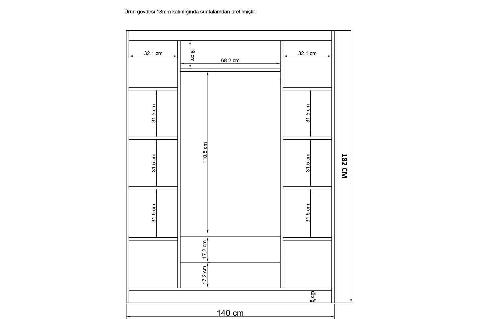 Armoire Bahar 624 - Anthracite