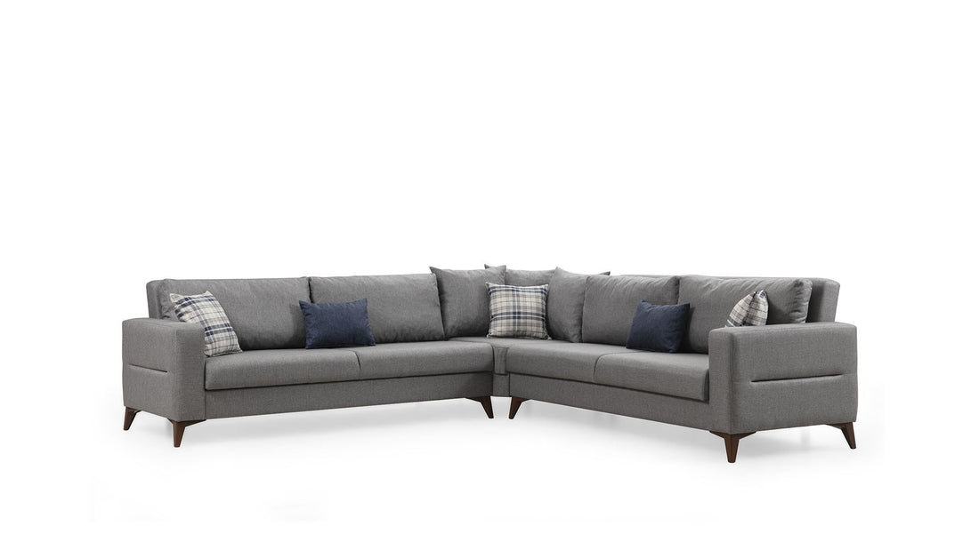 Canapé d'angle Kristal 3+Corner+3 - Dark Grey