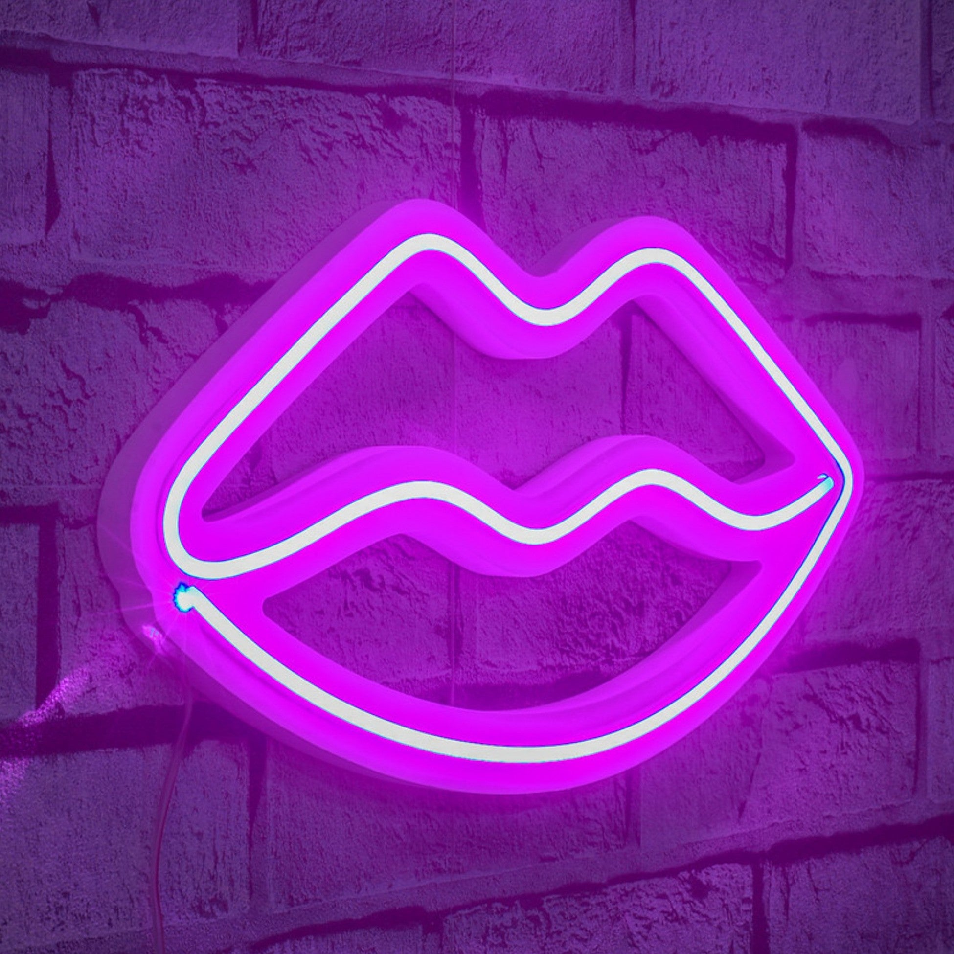 Éclairage LED en plastique décoratif Lips - Pink