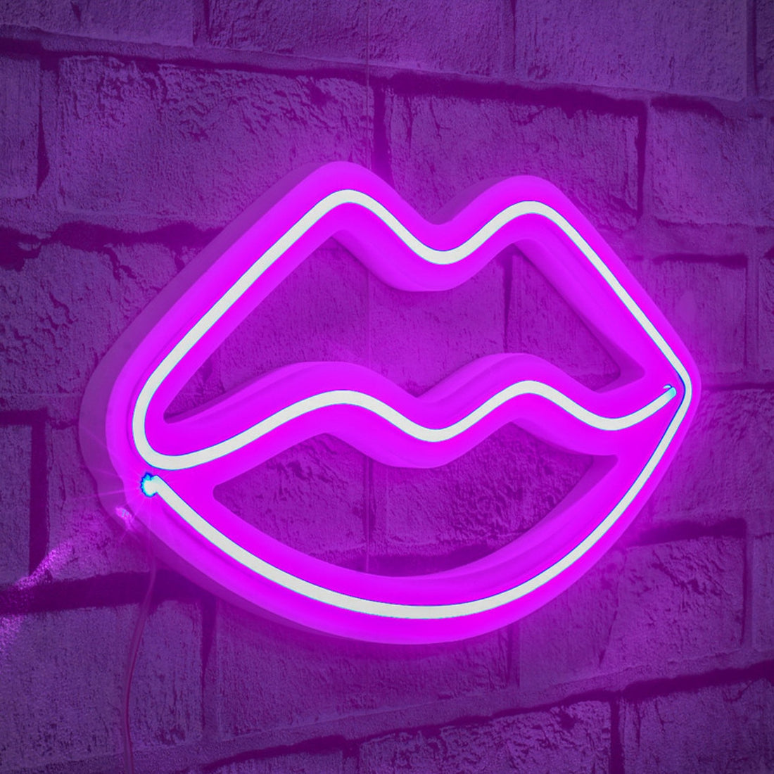 Éclairage LED en plastique décoratif Lips - Pink