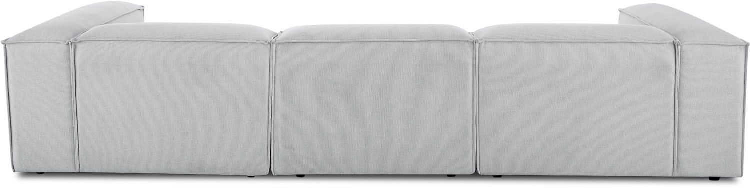 Canapé modulable 4 places en Lin avec pouf Frid