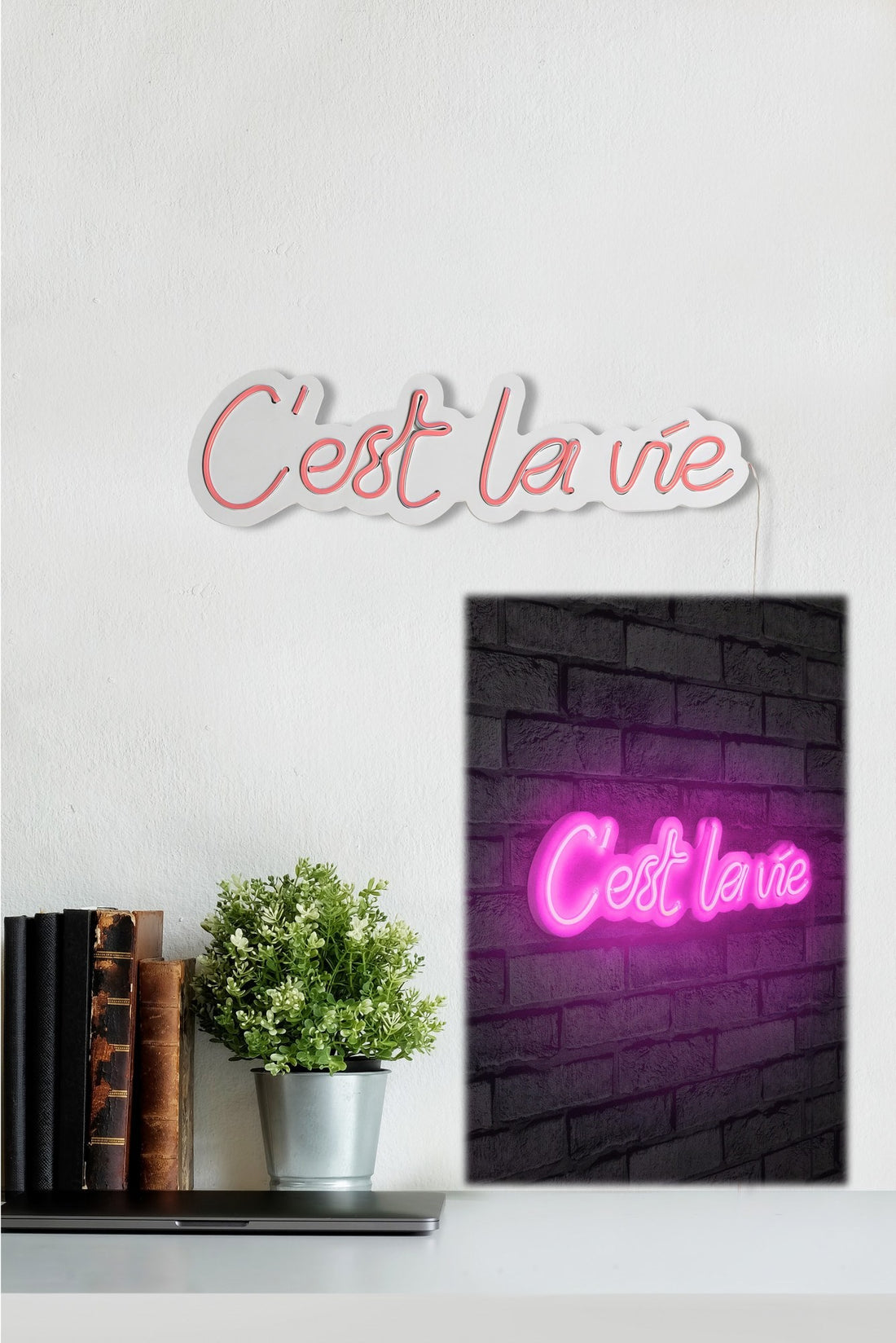 Éclairage LED en plastique décoratif C'est La Vie - Pink