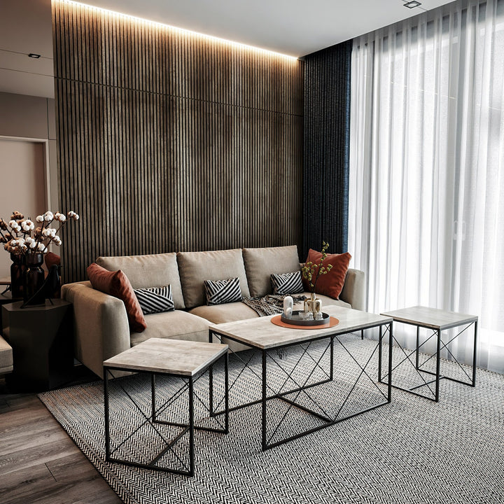 Ensemble de table basse Defne - Light Grey