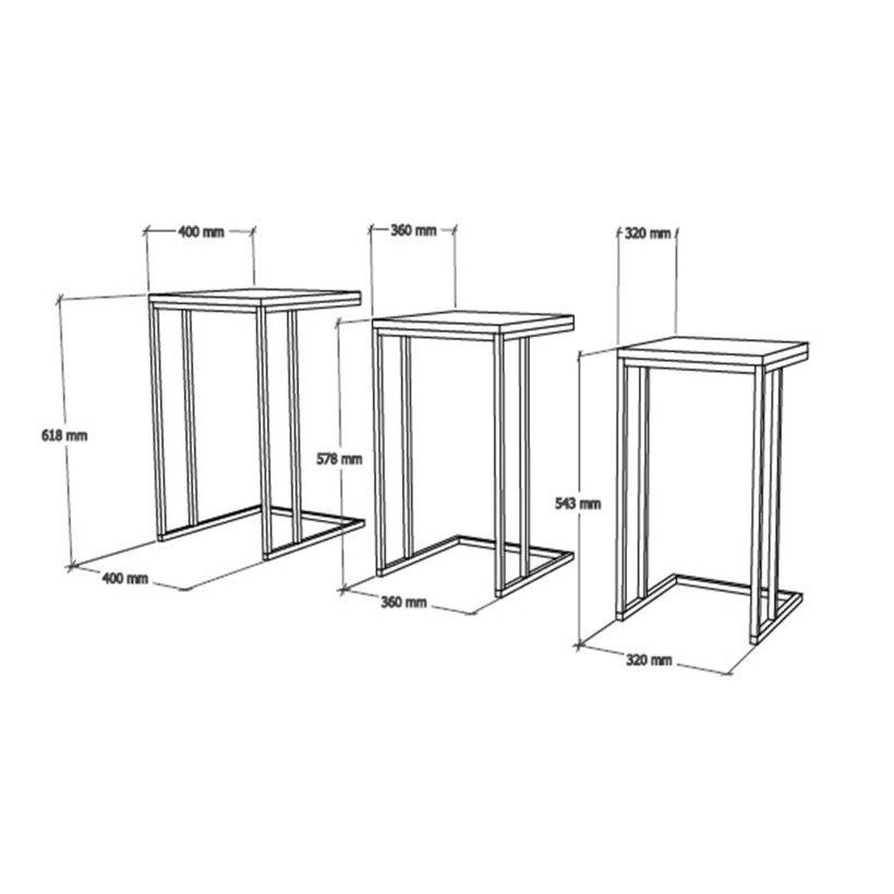 Table gigogne (3 pièces) Stoli - Atlantic