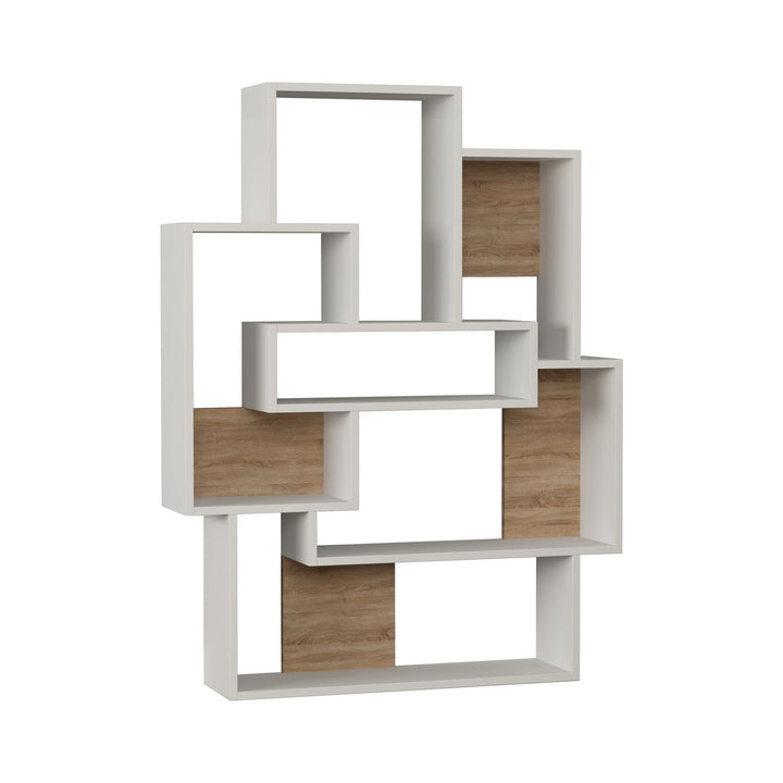 Étagère à livres Barce - White, Oak