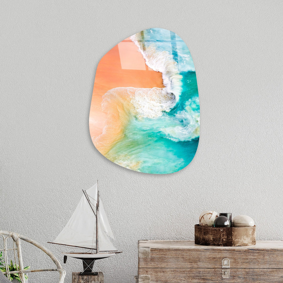 Peinture en verre trempé décoratif UV-1118 - 35 x 50