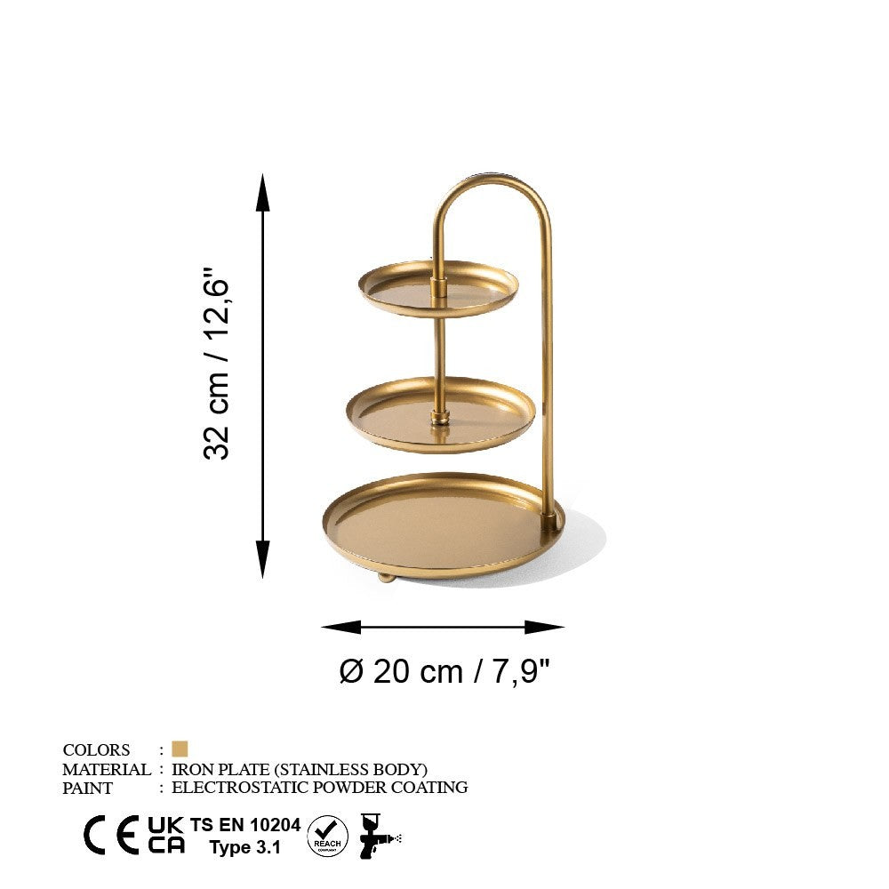 Accessoire décoratif en métal Kalkı-B - Gold