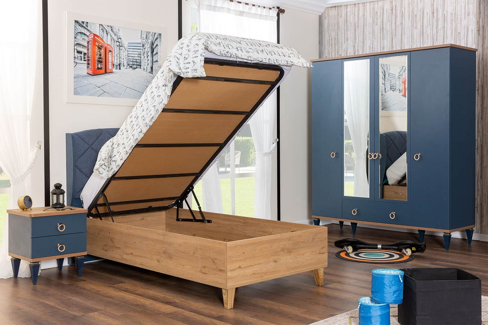 Moss avec sommier lit (100*200)