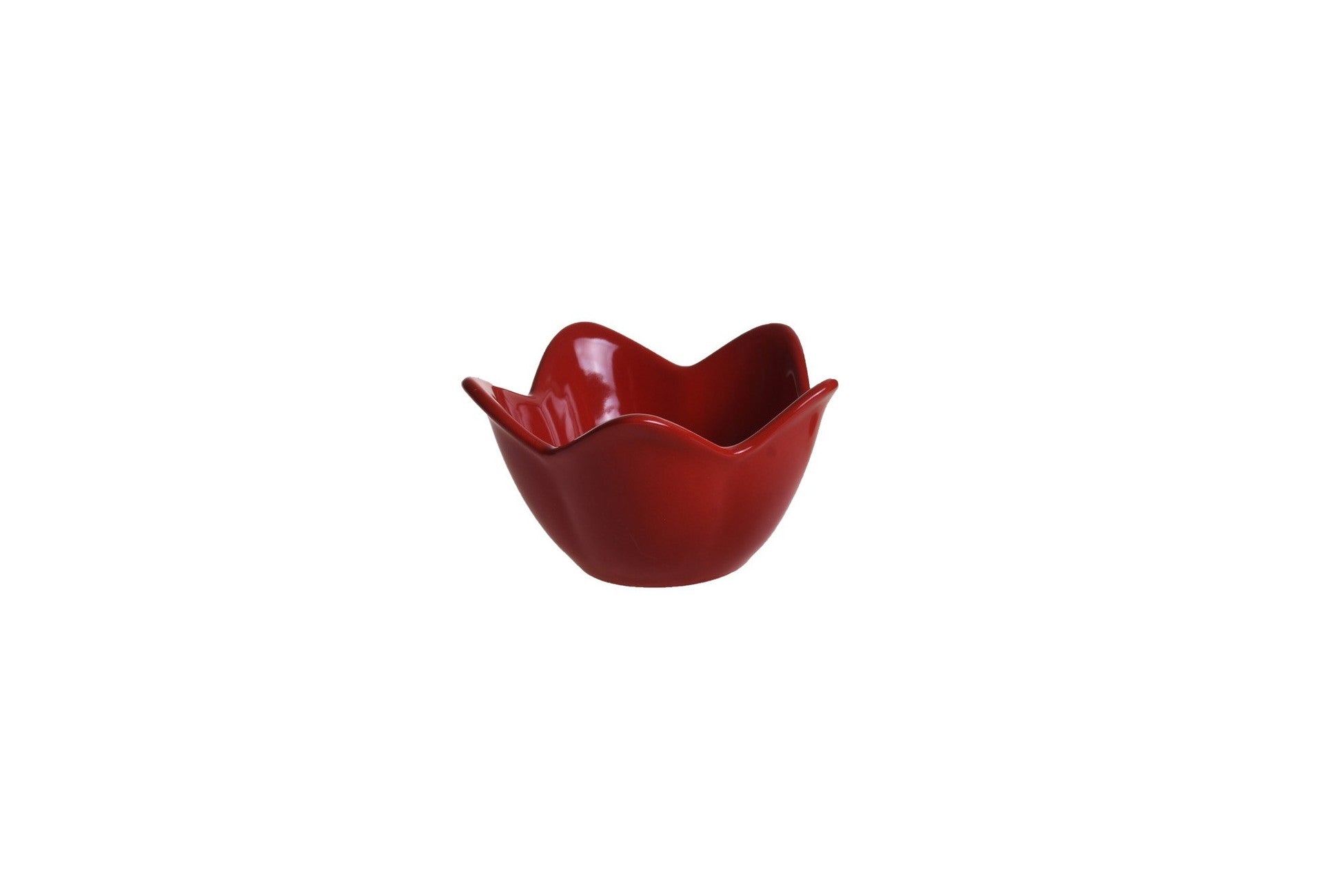 Ceramic Bowl Set (6 Pieces) Red Lily Snack Bowl 12 Cm 6 Pieces